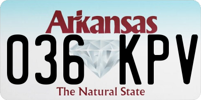 AR license plate 036KPV