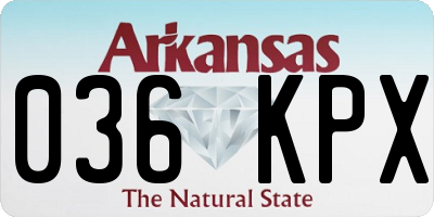 AR license plate 036KPX