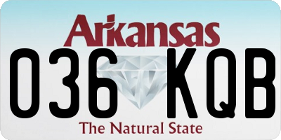 AR license plate 036KQB