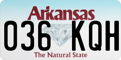 AR license plate 036KQH