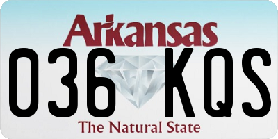 AR license plate 036KQS