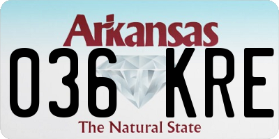 AR license plate 036KRE