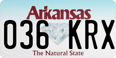 AR license plate 036KRX