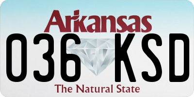 AR license plate 036KSD