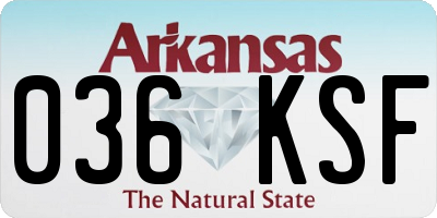 AR license plate 036KSF