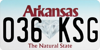 AR license plate 036KSG