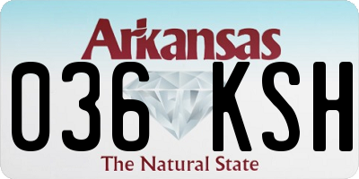 AR license plate 036KSH