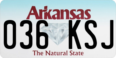 AR license plate 036KSJ