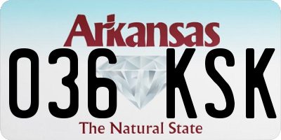 AR license plate 036KSK