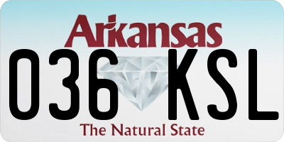 AR license plate 036KSL