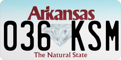 AR license plate 036KSM