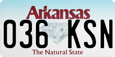AR license plate 036KSN