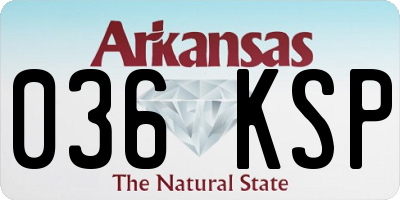 AR license plate 036KSP