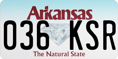 AR license plate 036KSR