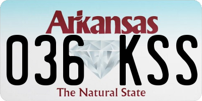 AR license plate 036KSS