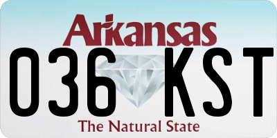 AR license plate 036KST