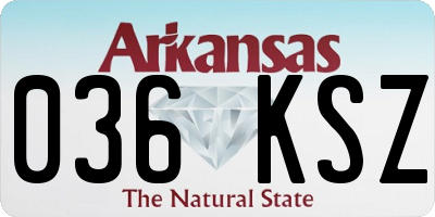 AR license plate 036KSZ