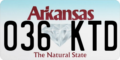 AR license plate 036KTD