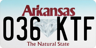 AR license plate 036KTF