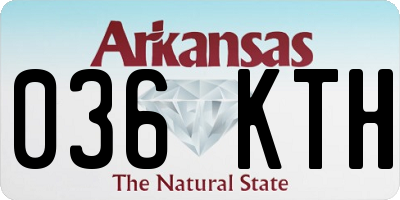 AR license plate 036KTH