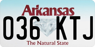 AR license plate 036KTJ
