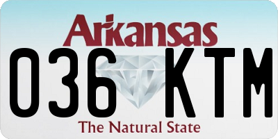 AR license plate 036KTM