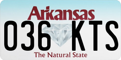 AR license plate 036KTS