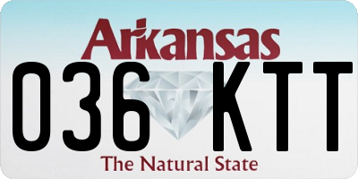 AR license plate 036KTT