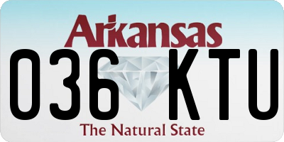 AR license plate 036KTU
