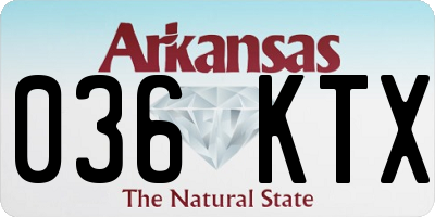 AR license plate 036KTX