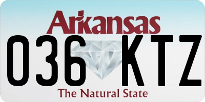 AR license plate 036KTZ