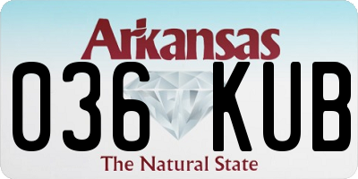 AR license plate 036KUB