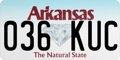AR license plate 036KUC