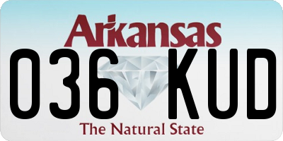 AR license plate 036KUD