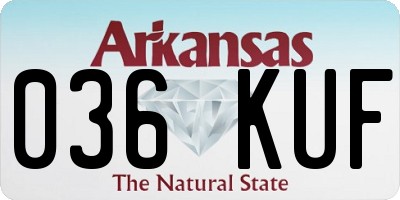AR license plate 036KUF