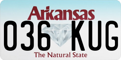 AR license plate 036KUG