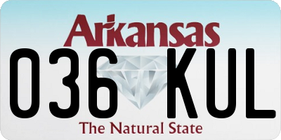 AR license plate 036KUL