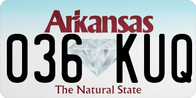 AR license plate 036KUQ