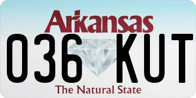 AR license plate 036KUT