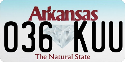 AR license plate 036KUU