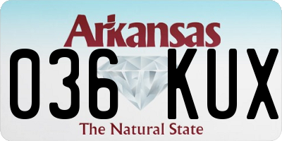 AR license plate 036KUX