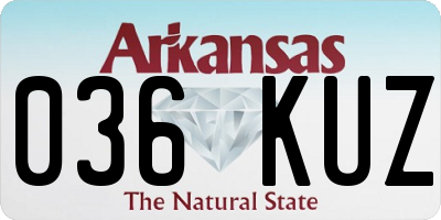 AR license plate 036KUZ
