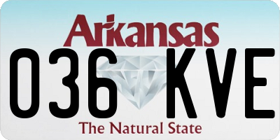AR license plate 036KVE