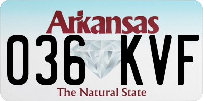 AR license plate 036KVF