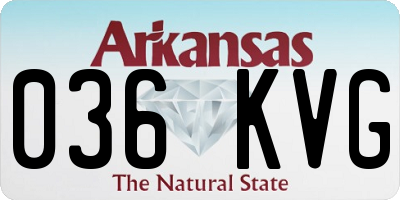 AR license plate 036KVG