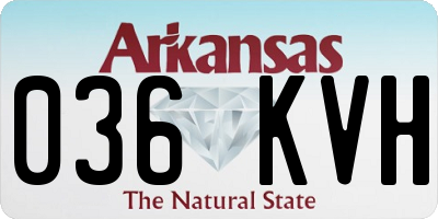 AR license plate 036KVH
