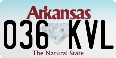 AR license plate 036KVL
