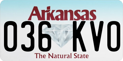 AR license plate 036KVO