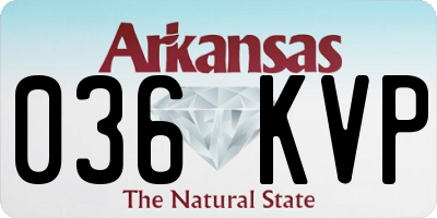 AR license plate 036KVP