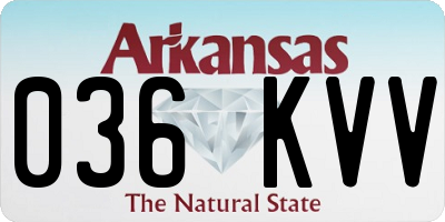 AR license plate 036KVV